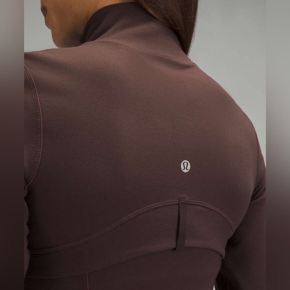 Lululemon•Define Long-Sleeve Dress *Luon Zip Front Contour•BNWT•Brown Sz 4 - Picture 3 of 9